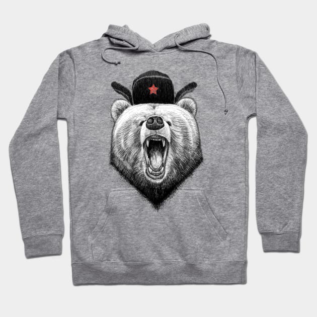 angry Russian bear Hoodie by NikKor